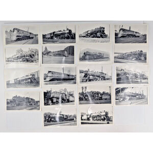 Vintage Photo Photograph Reprint Railroad Locomotive Railway Assorted Lot of 18